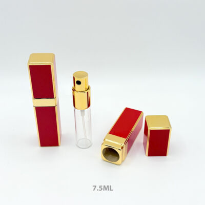monica-7.5ml-red-spray-atomizer-gold-trim-band